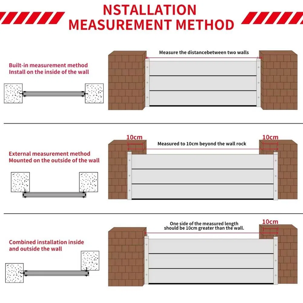 Barrera Antiinundaciones de Aleación de Aluminio Protector de Barrera Contra Inundaciones para Puerta Kit de Barrera Contra Inundaciones Reutilizable de Tamaño Personalizado HXQSL(83x20cm)