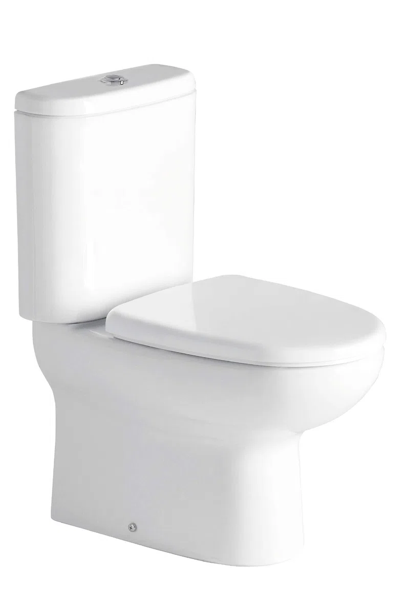 Gala Metropol Liso – Tapa y Asiento Amortiguado Inodoro - Forma D - Cierre Suave - Incluye Kit Fijación - Bisagras Acero Inoxidable - Fácil Limpieza - Color Blanco