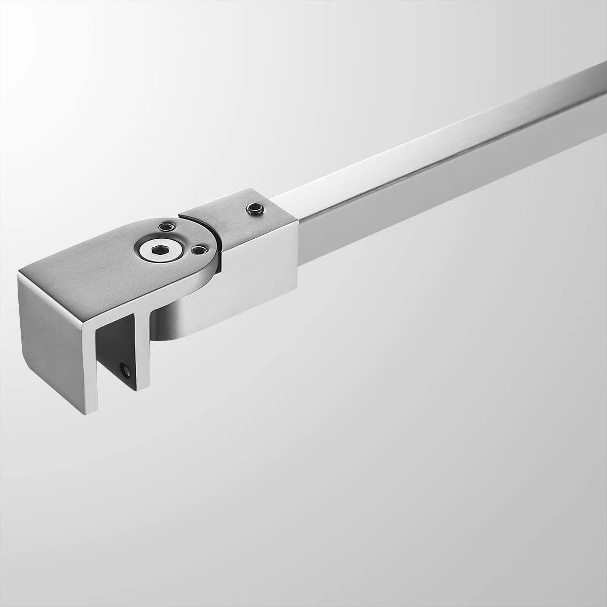Brazo de pared a vidrio ajustable de acero inoxidable, barra de soporte for mampara de ducha sin marco for vidrio de 8 a 10 mm(Gold,90CM)