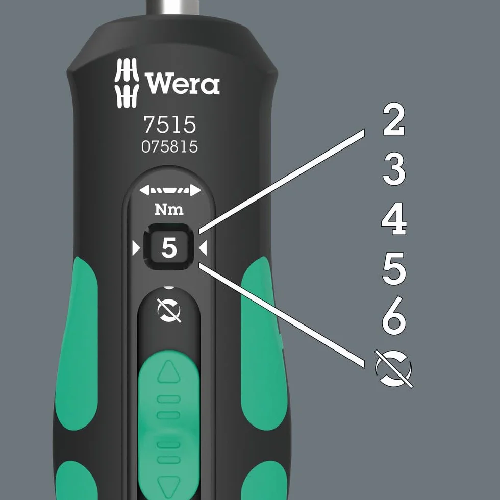 7515 Kraftform 05075815001 - Llave dinamométrica de 2-6 Nm, velocidad de torsión segura 2-6 Nm