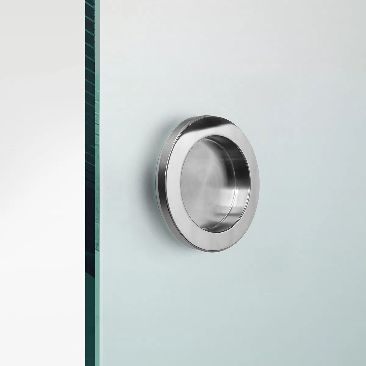 BOSS Puerta corredera del vidrio 60x215 cm (60/80/90 cm) Vidrio Satinado de 8 mm, kit completo de herrajes (60x215 cm, DERECHA)
