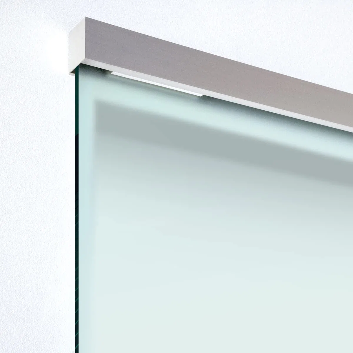 BOSS Puerta corredera del vidrio 60x215 cm (60/80/90 cm) Vidrio Satinado de 8 mm, kit completo de herrajes (60x215 cm, DERECHA)