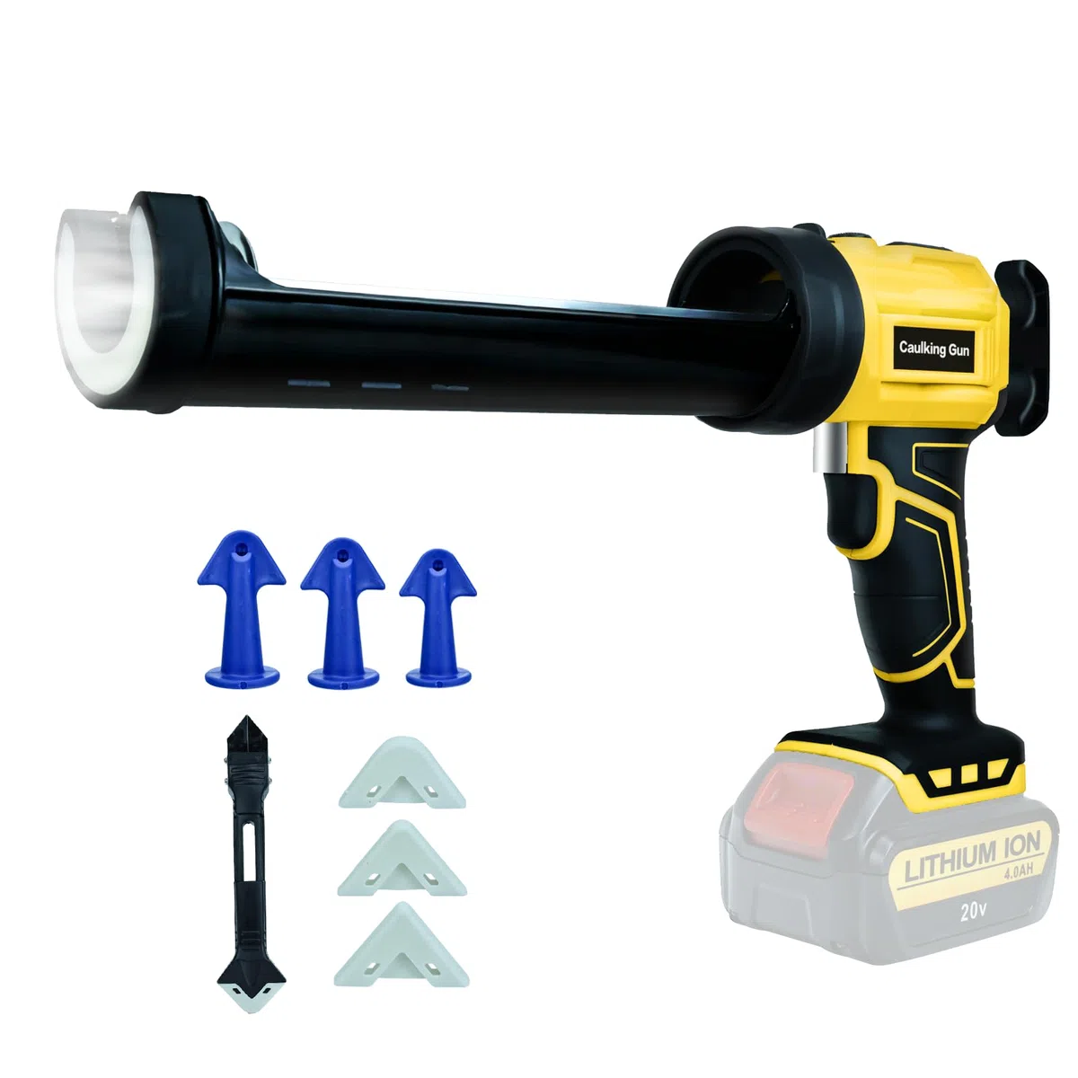 Pistola de cartuchos sin cable batería para DeWalt 20V Max con luz LED y 4 velocidades ajustables Para reparar baldosas y sellar encimeras de cocina