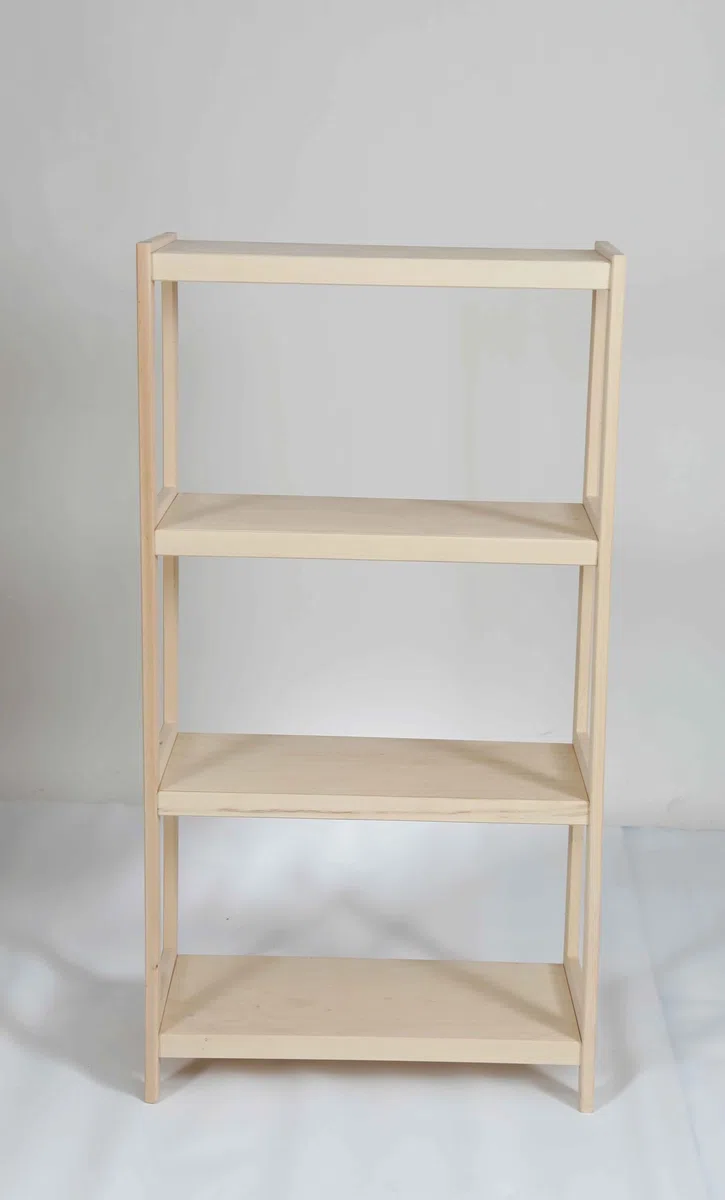 Estantería para cargas pesadas de madera de haya maciza, 93 x 70 x 33 cm (alto x ancho x profundidad), 3 estantes, hasta 60 kg por estante, extra estable, estantería de taller