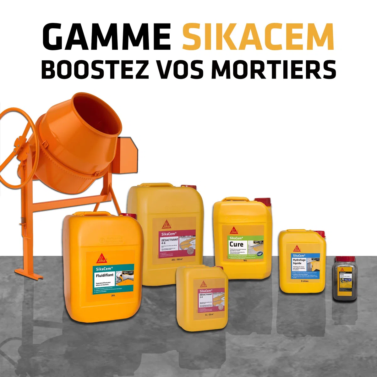 SIKA 546290 Retardador de Enchufe, Amarillo, 5 l