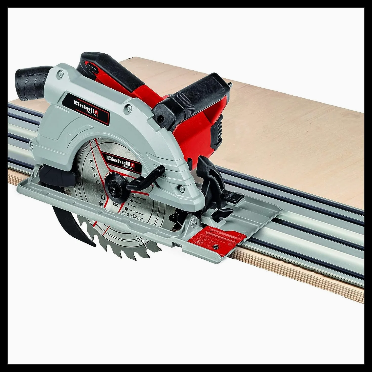 Einhell Sierra circular manual TE-CS 190/1 (1500 W, 5.500 min-1, ajuste sin herramientas, gran estribo de agarre, mesa de sierra de aluminio, bloqueo de husillo, incl. hoja de metal duro)
