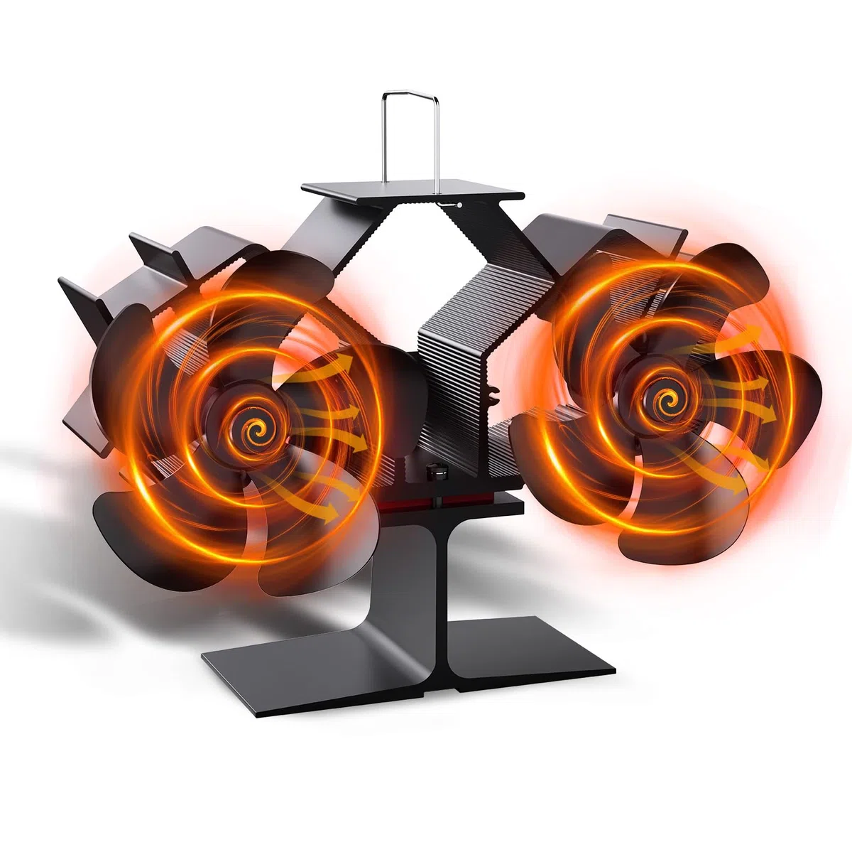 10 PáGinas Ventilador de Chimenea, No Eléctrico Ventilador de Estufa de Leña, Ultrasilencioso, Alta Eficiencia Energética, Apto para Estufas de Leña, Chimeneas, Gas y Leña (HL-900I)