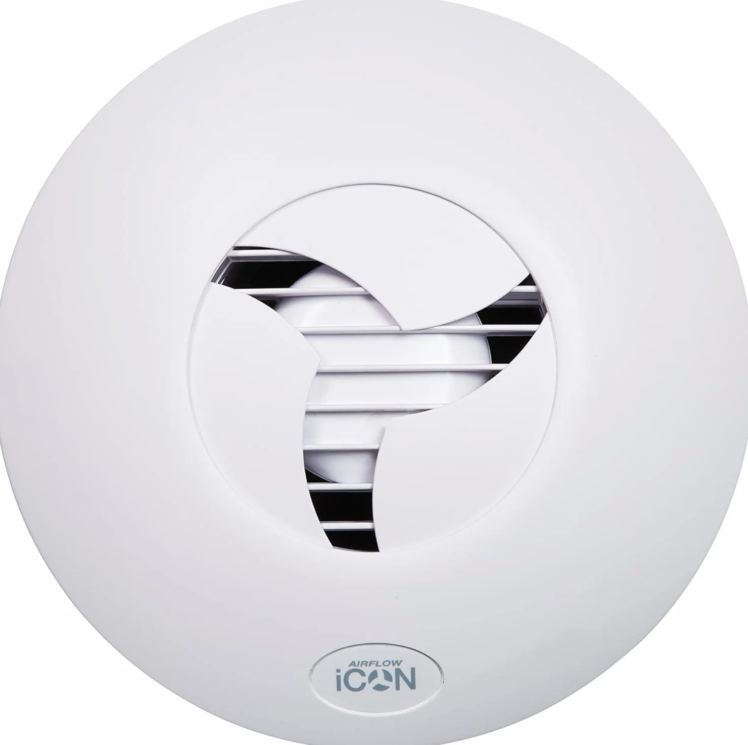 Airflow iCON 15 Extractor de Baño - 100 mm/4" - Eficiencia Energética 9,4W, 19 l/s, Persiana Silenciosa Iris, Múltiples Opciones de Control | Garantía de 3 Años