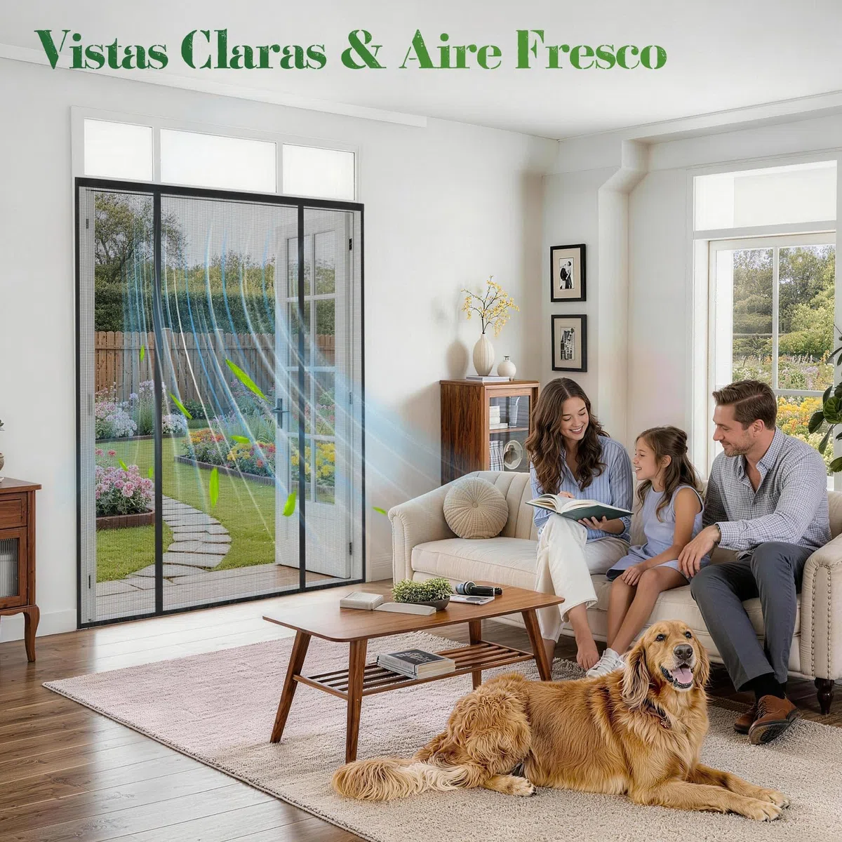 Mosquitera Puerta Magnética 200x210 cm Doble Puerta, Cortina Antimosquitos Malla Resistente, Cierre Automático, Sin Taladrar, para Balcón, Cocina, Puerta Corredera y Terraza, Negra