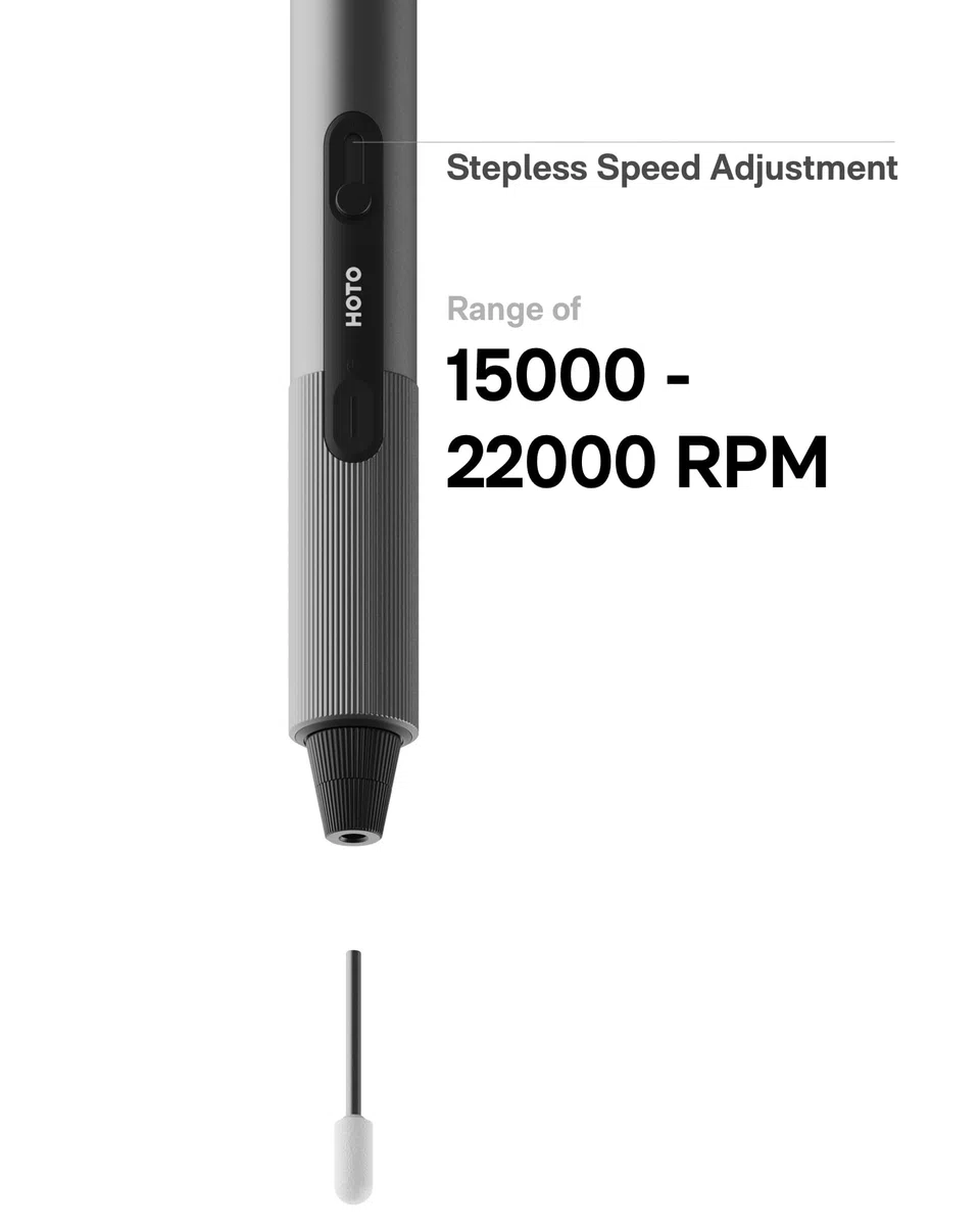 HOTO SNAPBLOQ R-A04 Mini Kit de Herramienta Rotativa Inalámbrica, Velocidad Variable de 22000 RPM, Juego de 38 Accesorios para Lijar, Grabar, Perforar, Pulir | Herramienta Eléctrica para Bricolaje