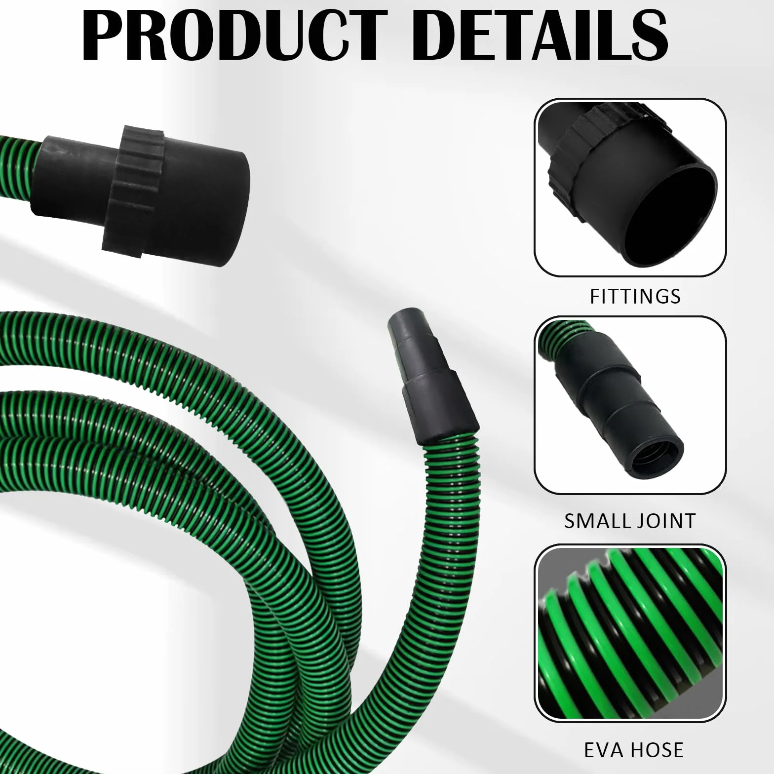 Manguera de extracción de polvo, 5 m, D27, diámetro de 32 mm, compatible con F-e-s-t-o-o-l CT 26/36/48, CT 15/25, CT MINI y CT MIDI a partir de 2019, manguera para colector de polvo, color