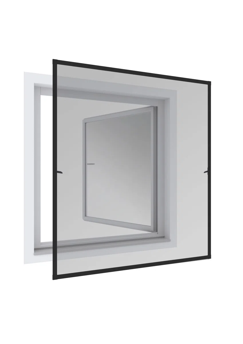 Windhager Mosquitera Marco tensor Expert, mosquitera Marco de aluminio para ventanas 100 cm x 120 cm, antracita, 04337