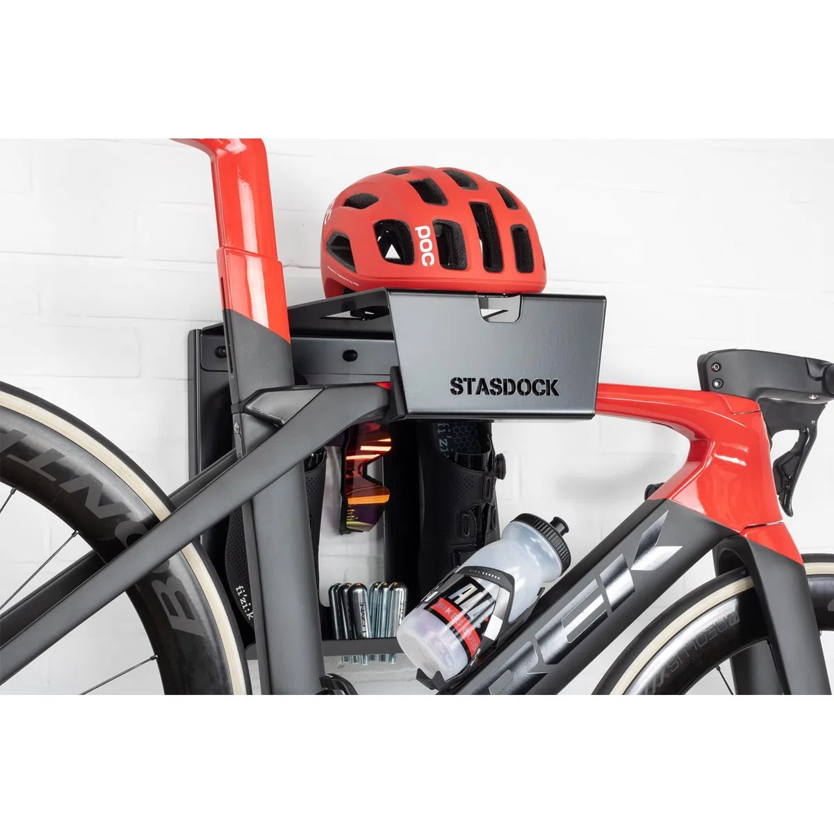 Stasdock Elegante Soporte de Pared Bicicleta - Colgador para Bicicletas Porta Bici - Gancho Elevador Bicicleta de Carretera