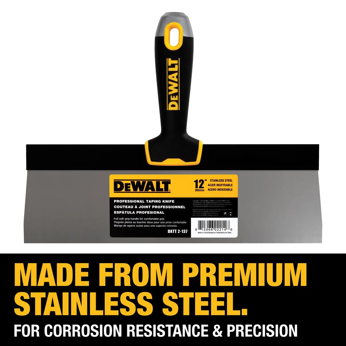 DEWALT DTXX-2-137 - Cuchillo de cinta de acero inoxidable de 12 pulgadas