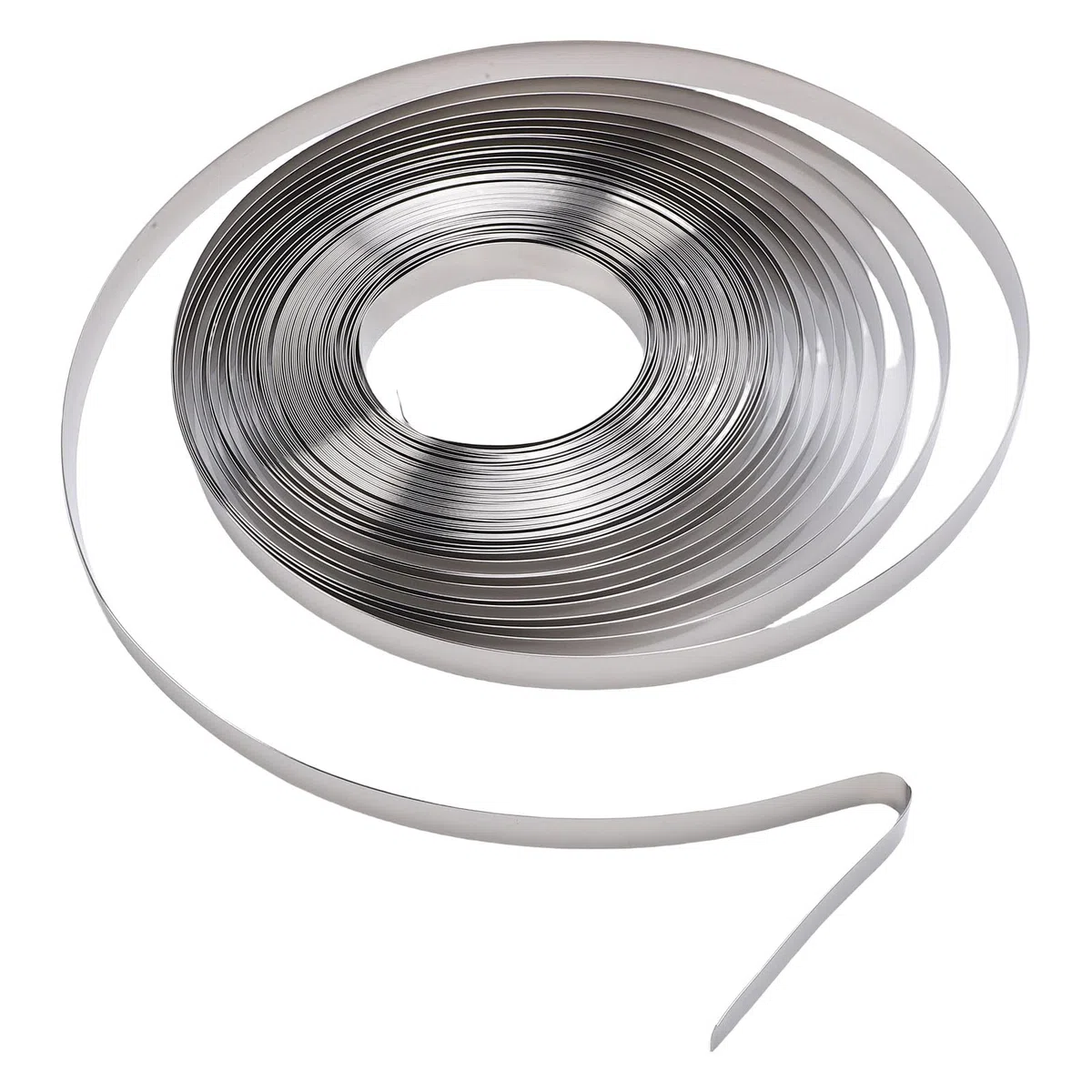 Correa de Banda con fleace de Acero Inoxidable 304 de Servicio Pesado, 100ft 3/4 de Ancho 0.02 en Espesor Correa de tubería de Metal, Kit de Tiras de Bandas para Transporte de