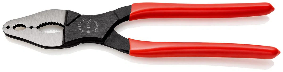 KNIPEX Alicate para bicicletas negro atramentado, recubiertos de plástico 200 mm (cartulina autoservicio/blíster) 84 11 200 SB