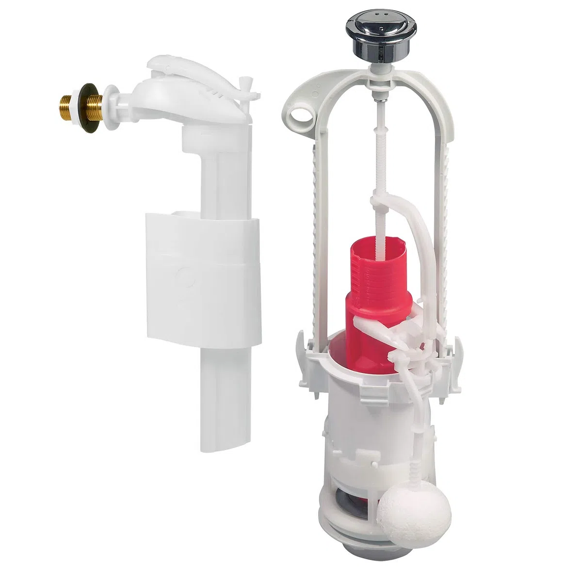 Wirquin 10720554 - Mecanismo de inodoro doble caza estriadora + grifo flotador lateral