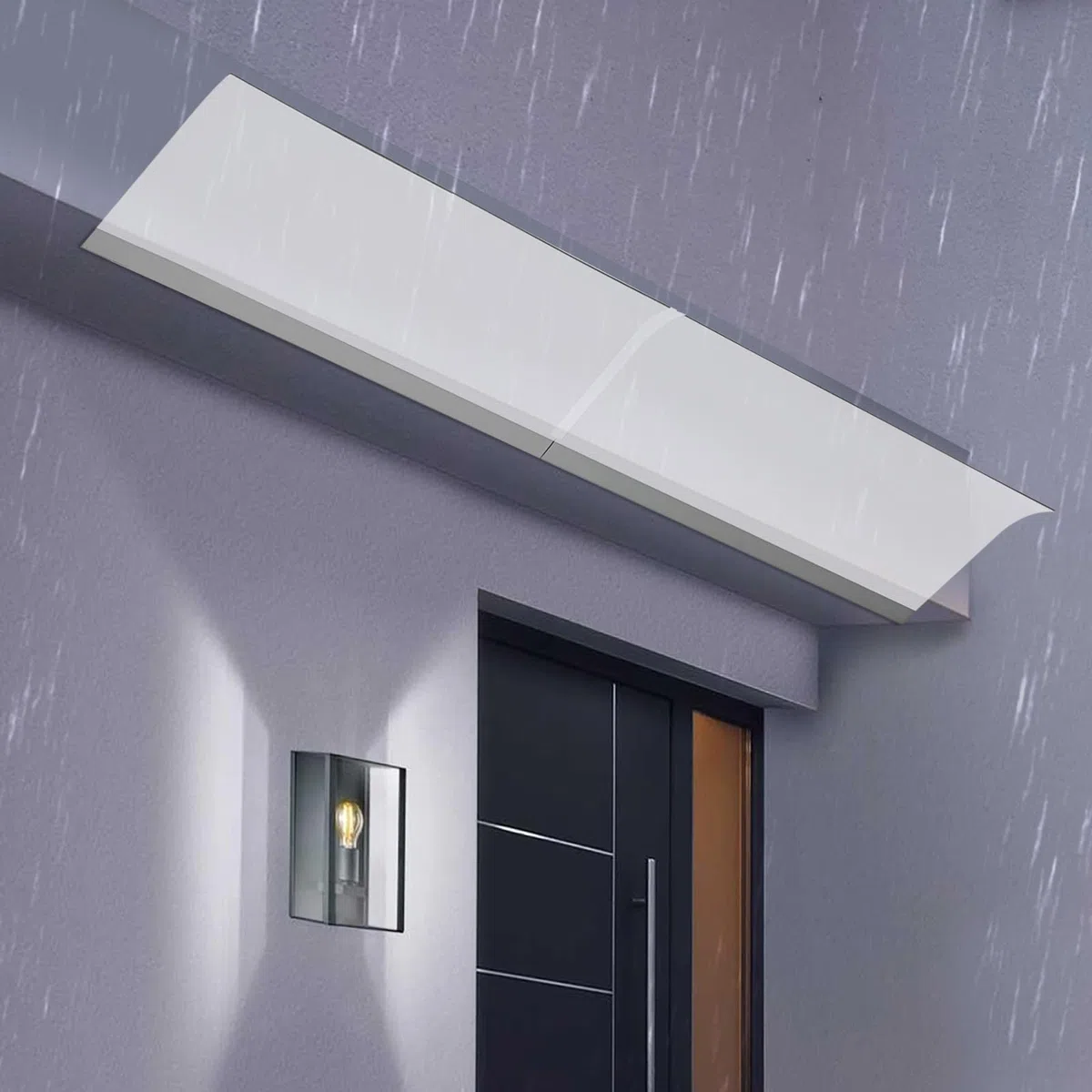Marquesina para puerta de casa, cubierta de terraza, marquesina de PET, protege de la lluvia, el granizo y los rayos UV, cubierta de pérgola, cubierta de balcón para terraza, veranda, ventana