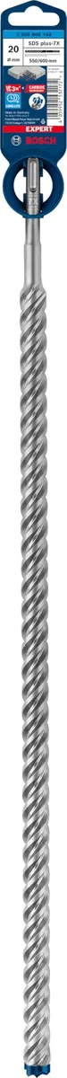 Bosch Professional 1x Broca para martillo Expert SDS plus-7X (para Hormigón armado, Ø 20.00 x 600 mm, accesorios Martillo perforador rotativo)