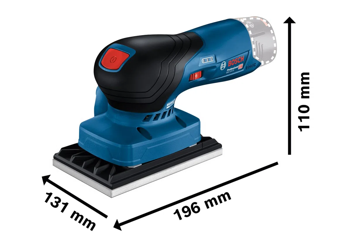 Bosch Professional 12V System lijadora orbital a batería GSS 12V-13 (compatible con Bosch Click & Clean System, incl. 3 placas lijadoras, 3 discos de lijado, bolsa para polvo, punzonadora, L-BOXX)