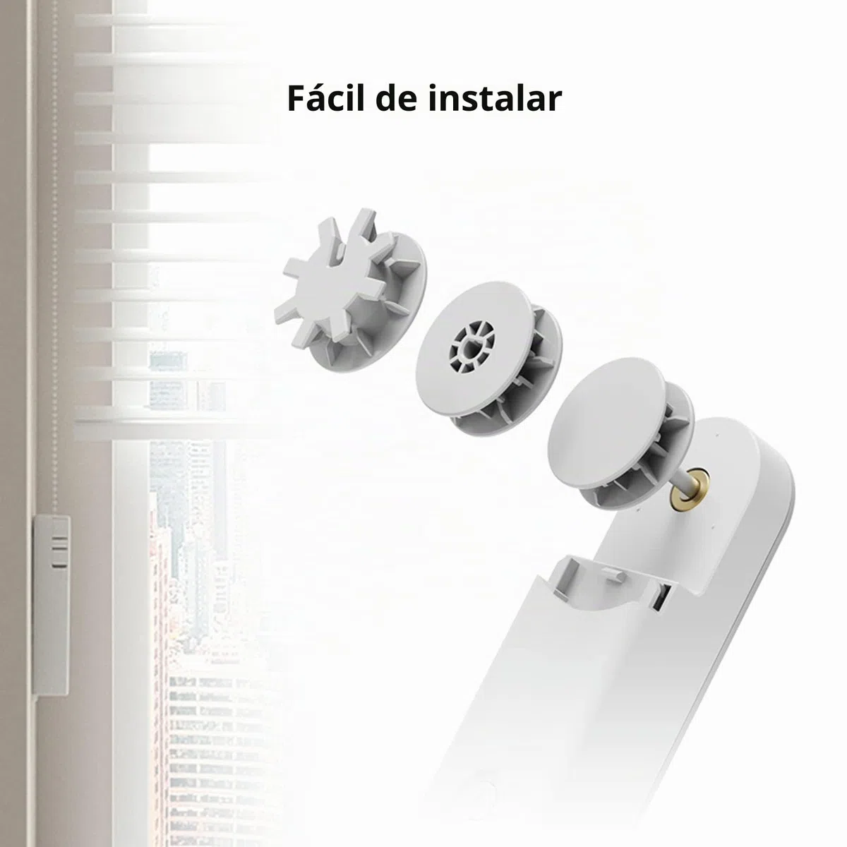 Aqara Control de Cortinas Enrollables E1, Requiere AQARA HUB, Programación y Control de Voz, Batería Recargable de Larga Duración, Compatible con HomeKit, Alexa, Google Assistant e IFTTT