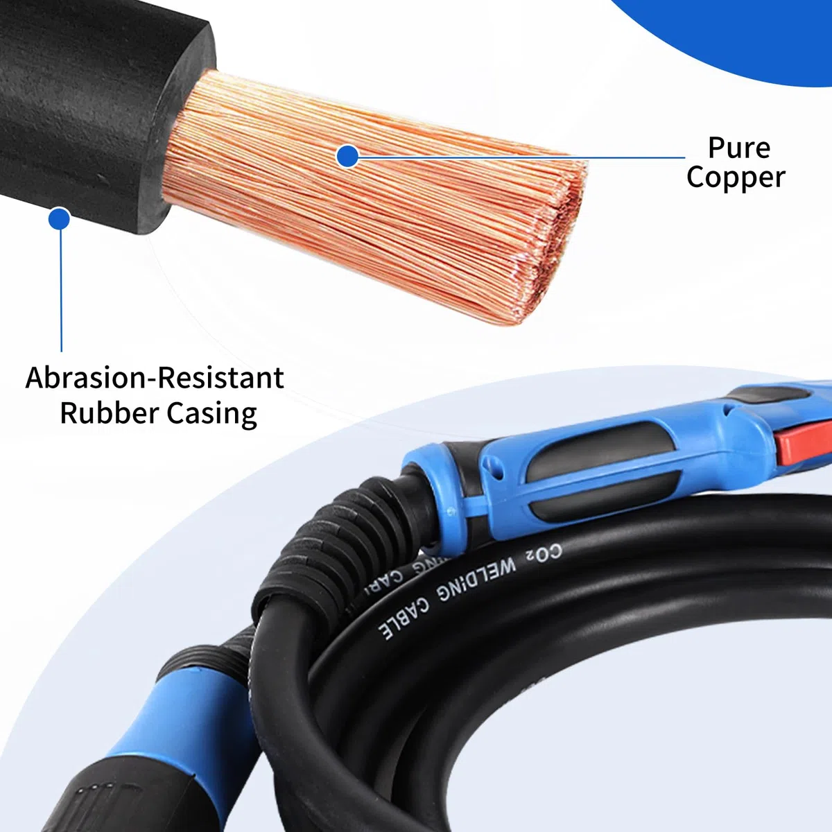 SWAWIS Conjunto de Antorcha MIG/MAG MB 25KD con 4M de Manguera para Gas de Protección para Equipo de Soldadura con Gas de Protección CO², Incluye 8 Piezas de Repuesto