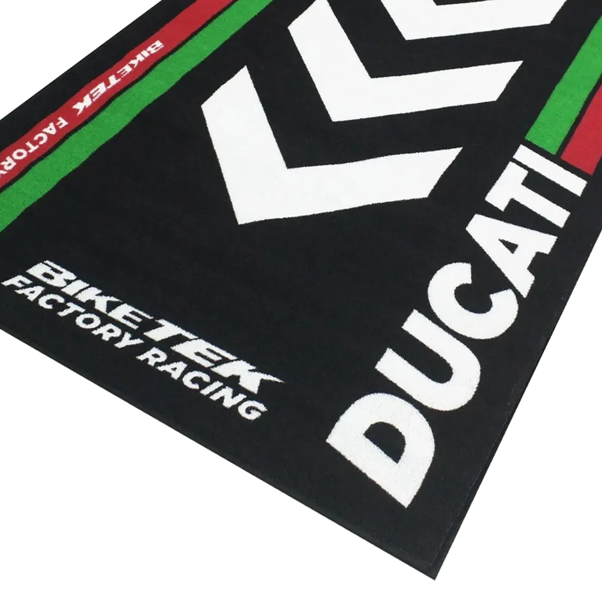 Alfombra ambiental Biketek Garage Mat negro blanco para Ducati Nuevo