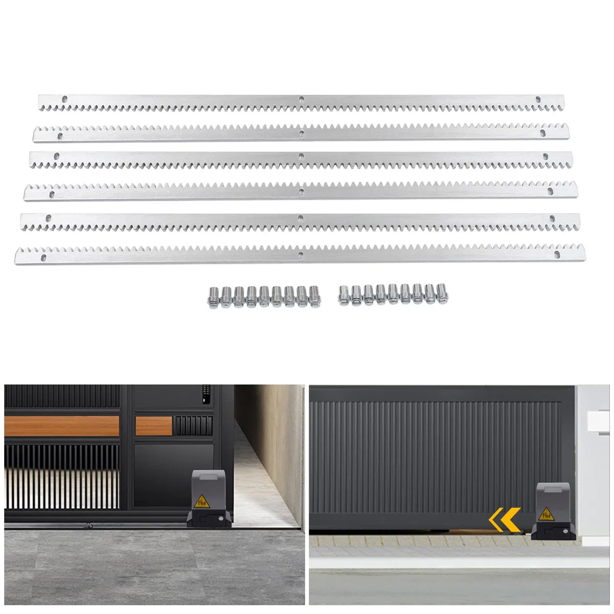 Accionamiento de puerta de 6 m, IP44, 2000 kg, riel dentado, cremallera para accionamiento de puerta corredera, accesorio para abridor de puerta, accionamiento de puerta de patio
