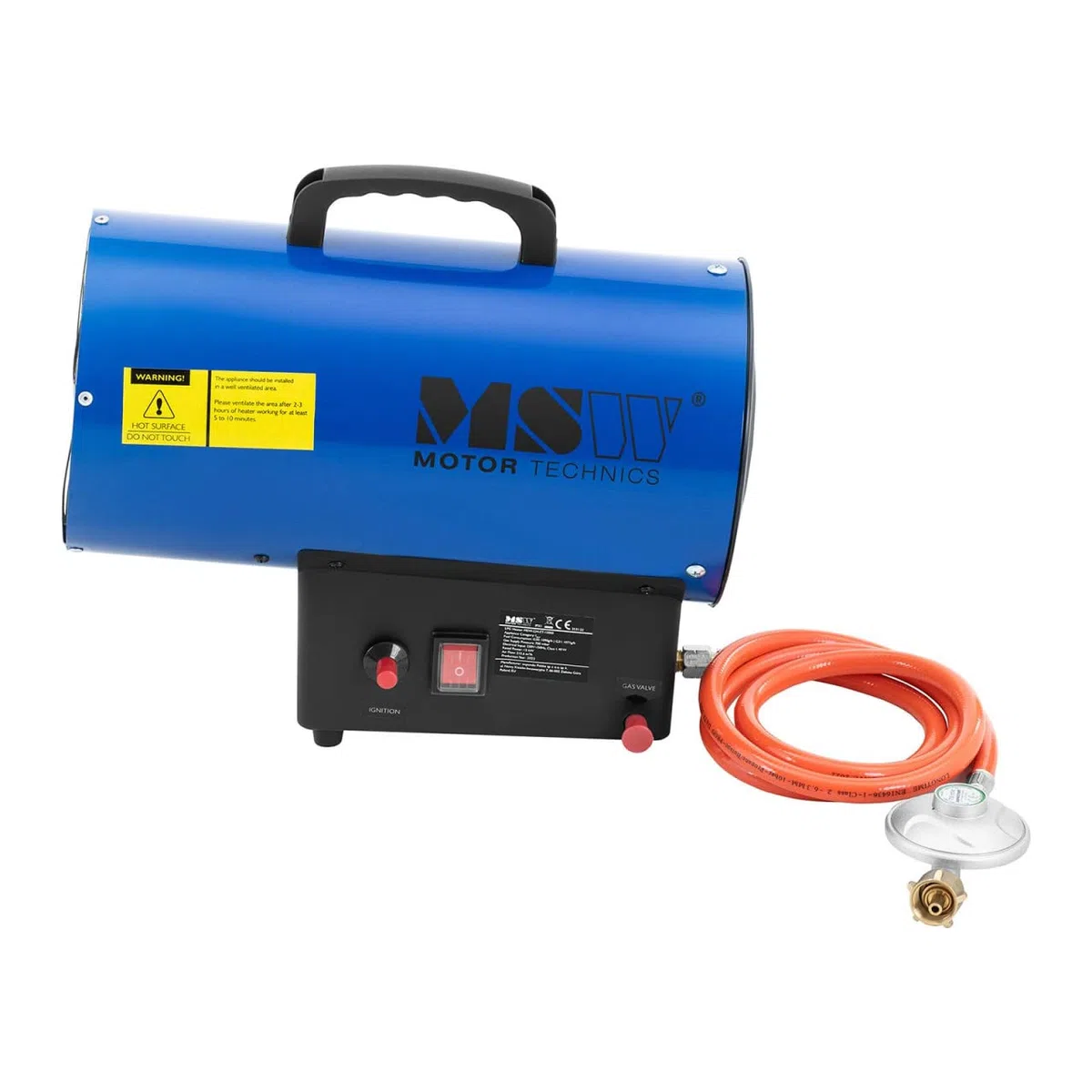 MSW MSW-GH-ET-15000 - Estufas Calentador de gas (15000 W, 160 m², encendido manual, gas, ventilador de calefacción)