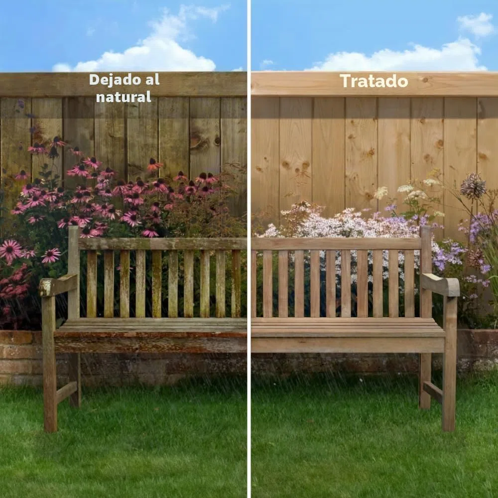 Roxil Tratamiento de Fondo Impermeabilizante Transparente para Madera Exterior - 5L x 2 - Proporciona Hasta 10 Años de Protección e Impermeabilización Incolora