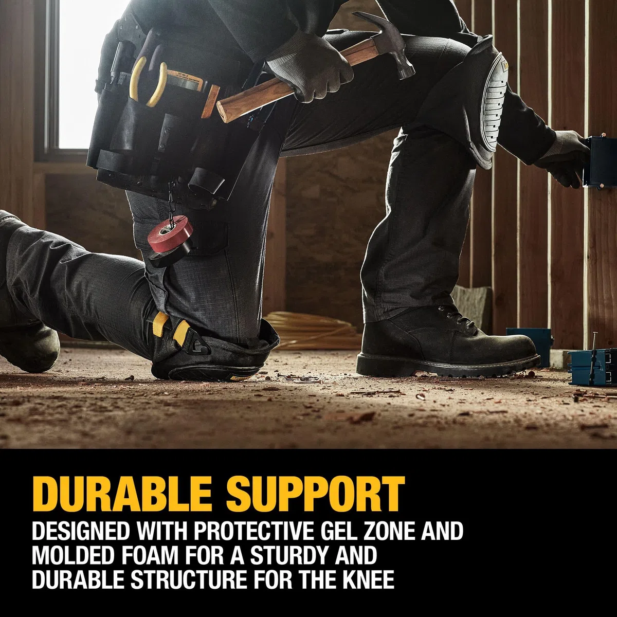 DEWALT Rodilleras rígidas con gel cómodo, espuma moldeada (DWST590013)