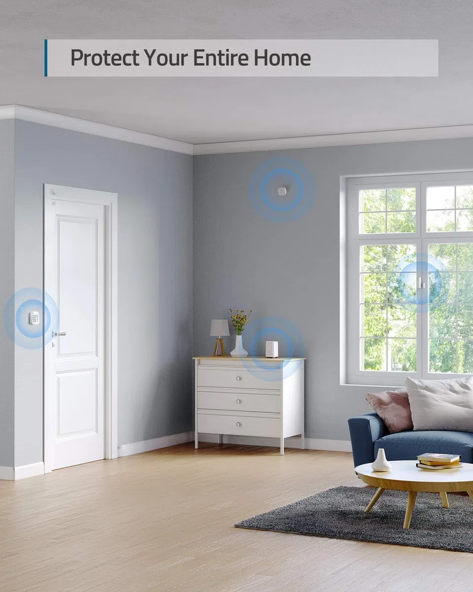 eufy Security 5 Piezas Smart Home Set, Sistema de Seguridad Inteligente para el hogar, con Cerradura de Puerta, Sensor de Movimiento, 2 sensores de Robo, Sistema de Alarma, Compatible con eufyCam