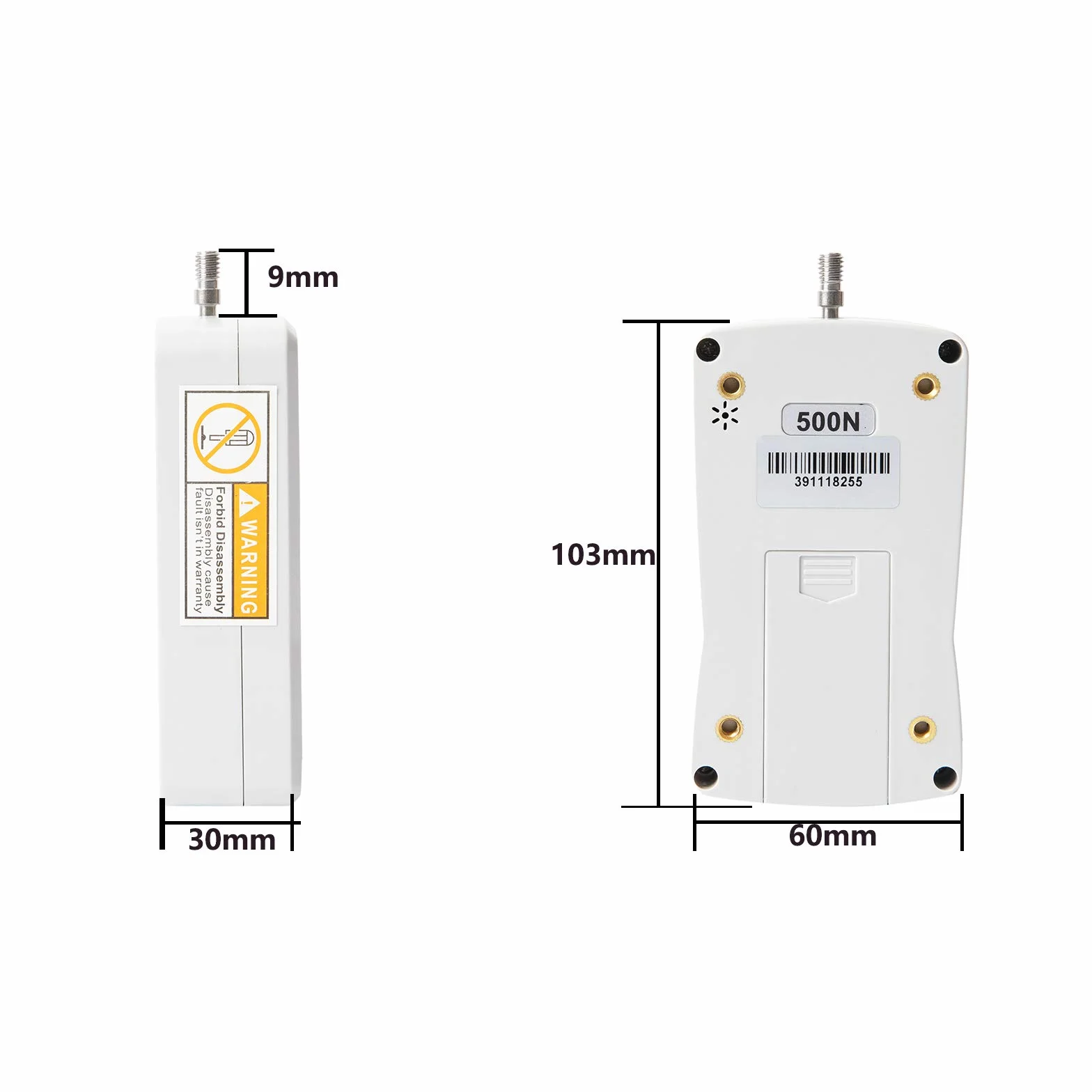 Beslands AMF-500 Medidor de Fuerza Digital Dinamómetro Probador de Empujar y tirar Medidor de Empuje de Presión Portátil (Unidades N kg lb Oz)
