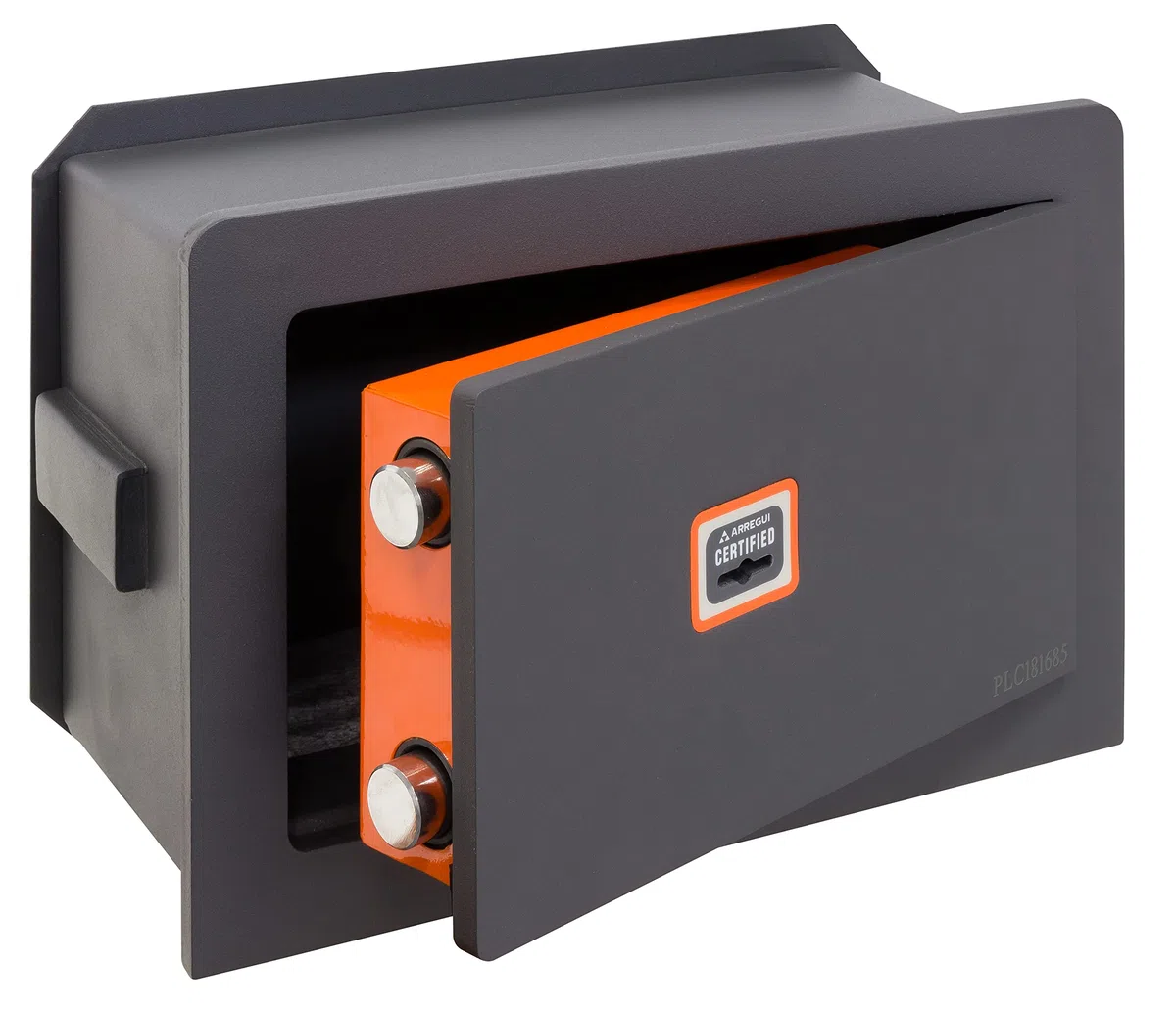 ARREGUI Plus C 181310 Caja fuerte de empotrar a pared con cerradura certificada de llave | Caja de Seguridad para casa y hogar | Fundo extensible | Fácil de instalar | 21 x 32 x 15/22 cm | 4 a 8 L