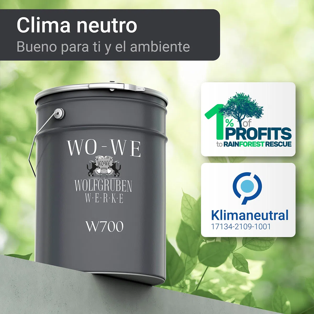 WO-WE Pintura para Suelos de Hormigón Impreso Renovacion y Extrema resistencia W700 Gris antracita como RAL 7016-5L