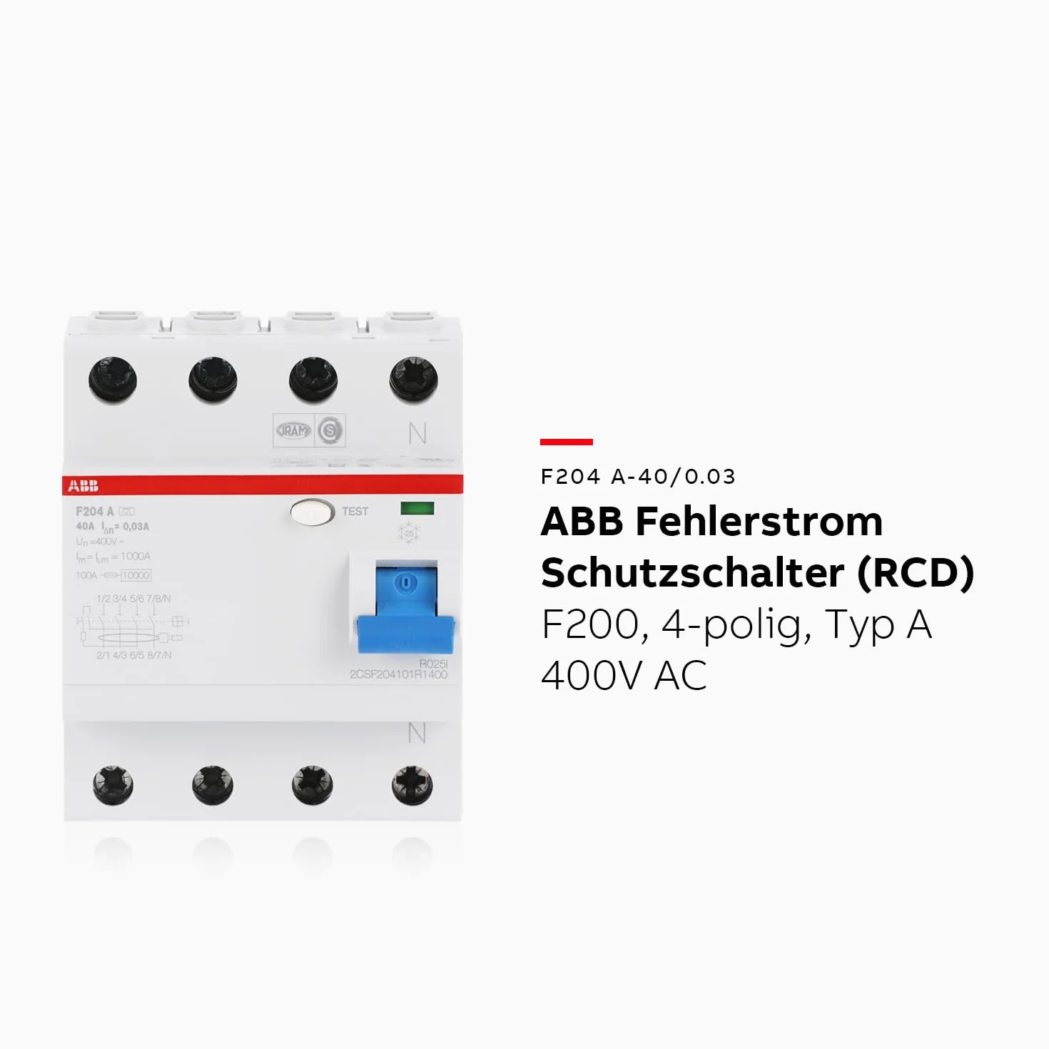 ABB-entrelec f204a-40/0,03 - Diferencial f204a 40a 30ma