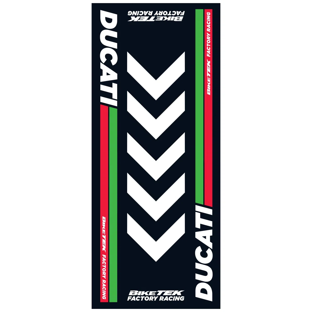 Alfombra ambiental Biketek Garage Mat negro blanco para Ducati Nuevo
