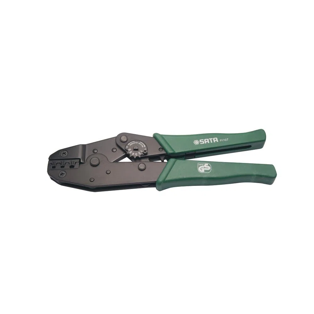 SATA ST91107ST - Alicates de crimpado para terminales no aislados, acero al carbono