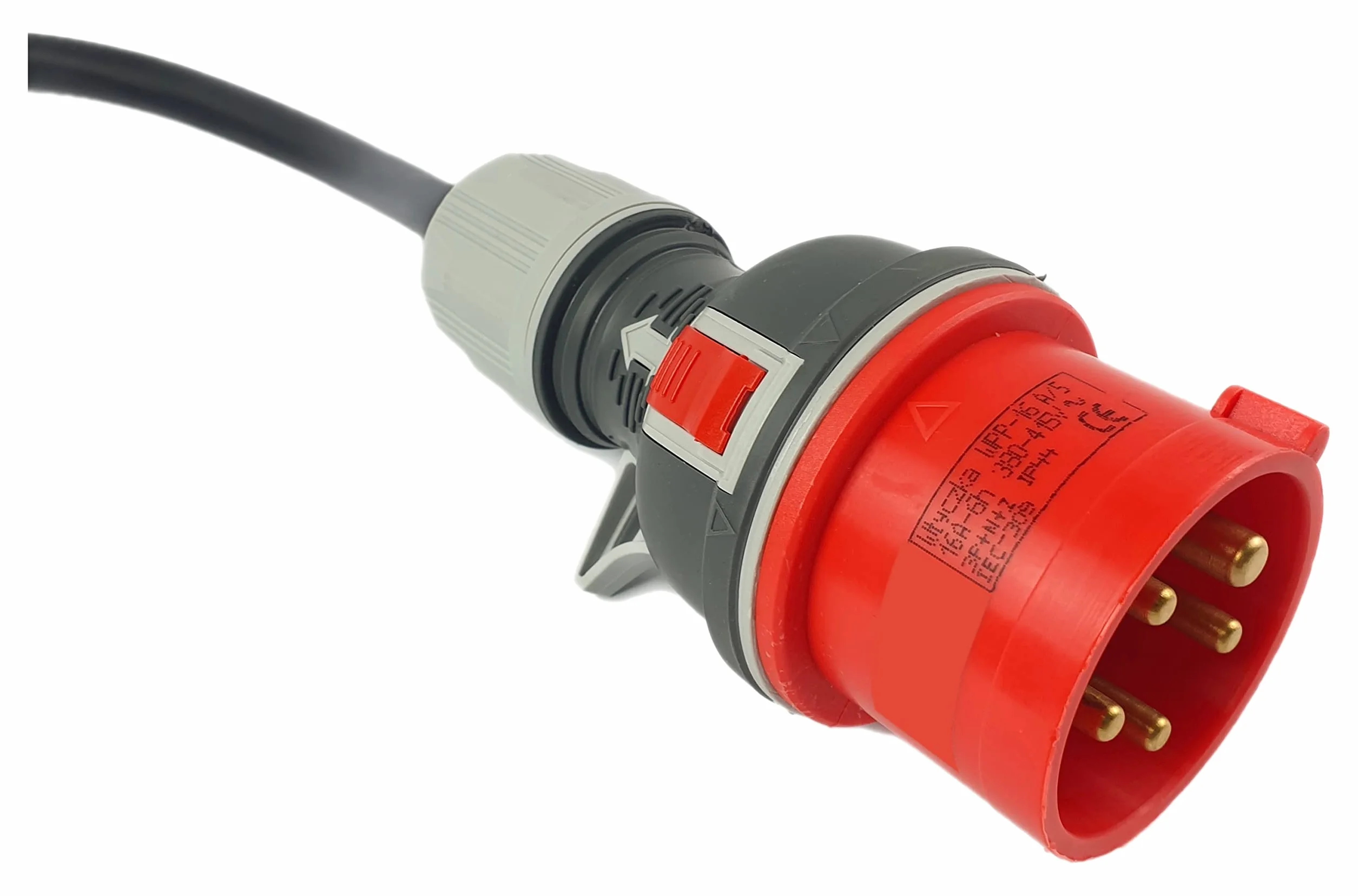 RoadEu - Cable alargador de alimentación 16A - Enchufe 16A, Toma 16A - Prolongador Industrial 10m. Alargador portátil Que Puede Utilizarse en talleres, Jardines, cobertizos u Obras de construcción
