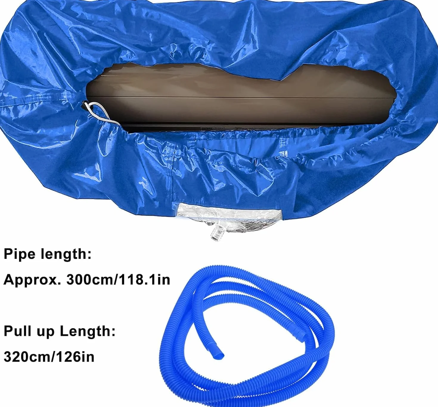 Kit de Limpieza de Aire Acondicionado - Paquete de Mantenimiento de Aire Acondicionado de Pared con Práctica Funda para Limpieza de Aire Acondicionado Split - Versátil y Duradera (Azul)
