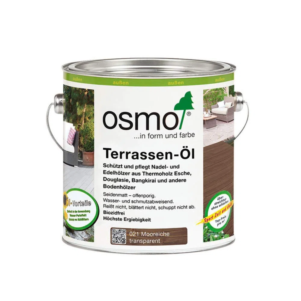 Osmo - Aceite protector de madera para terrazas - Color roble 021