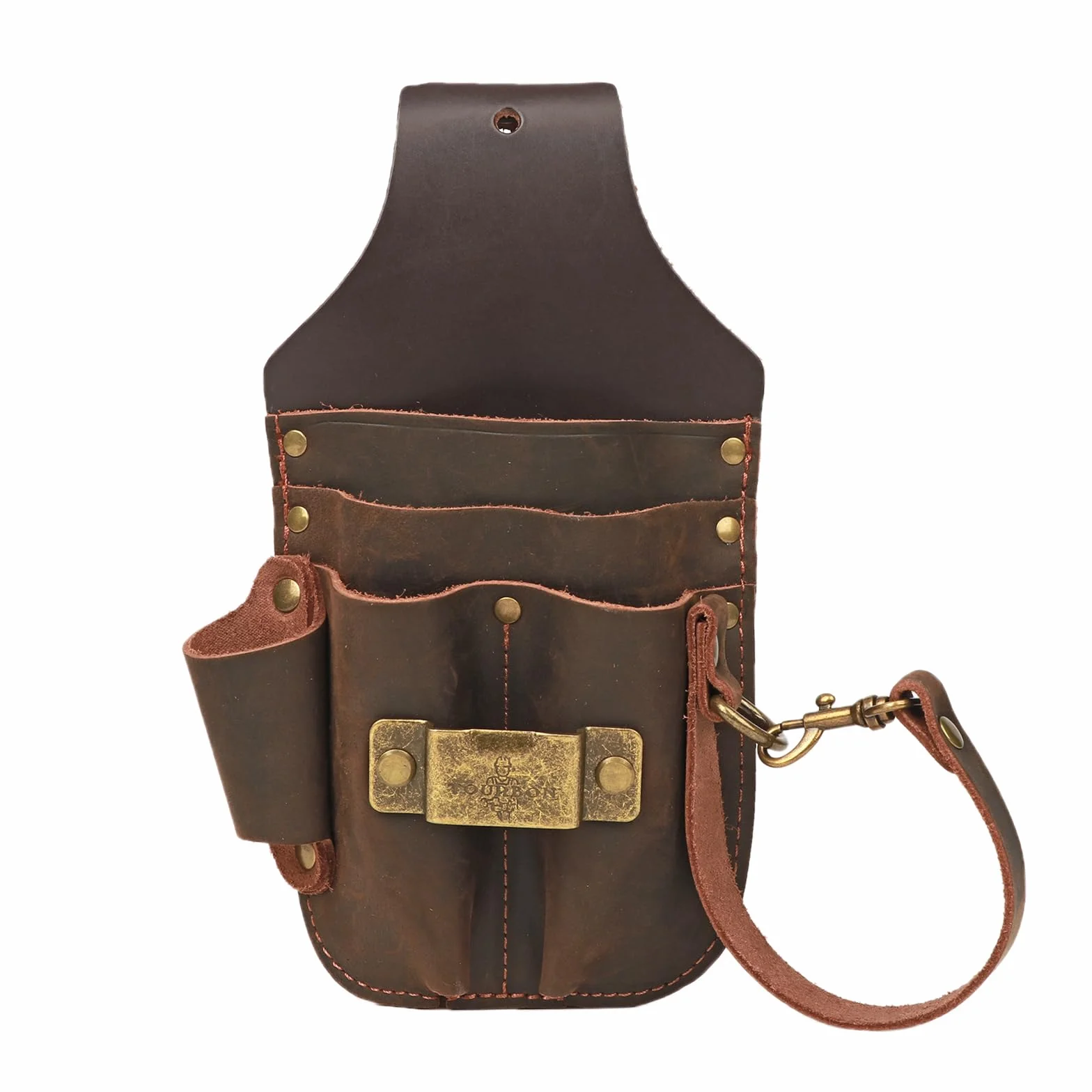 TOURBON Organizador de herramientas de cuero, soporte de herramientas, bolsa de cintura para constructores, carpinteros, electricistas