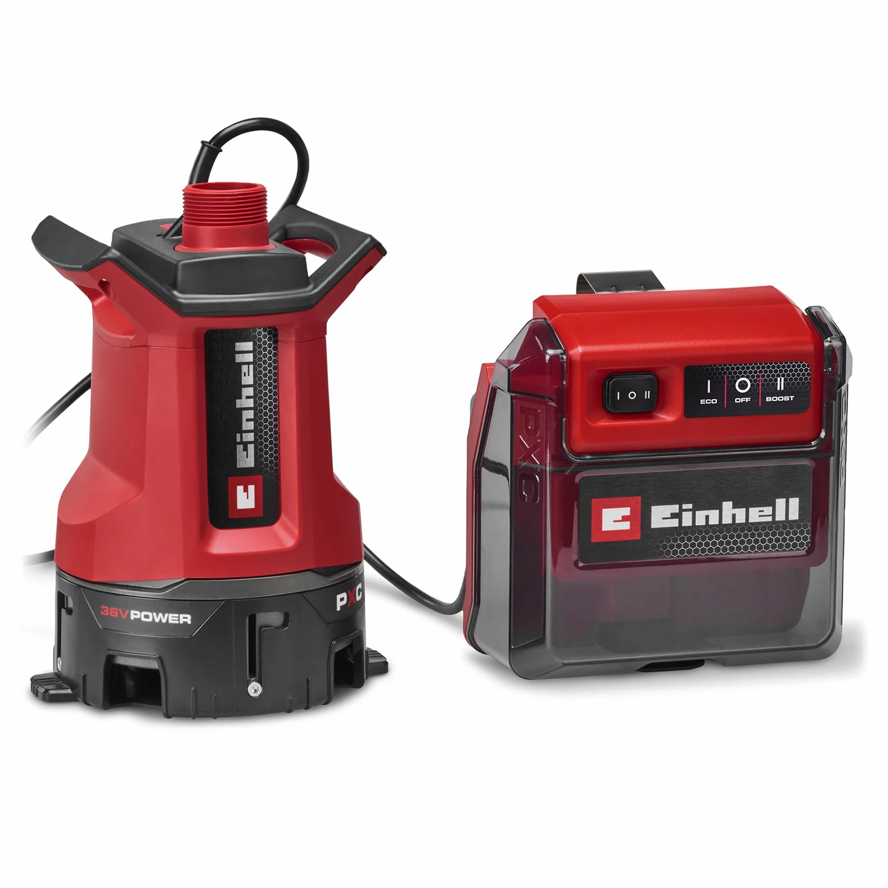 Einhell bomba de aguas sucias con batería GE-DP 36/35 LL Li-Solo Power X-Change (36 V, caudal 14.000 l/h, altura de impulsión máx. 9 m, 2 modos de rendimiento, bomba 2 en 1, sin batería)