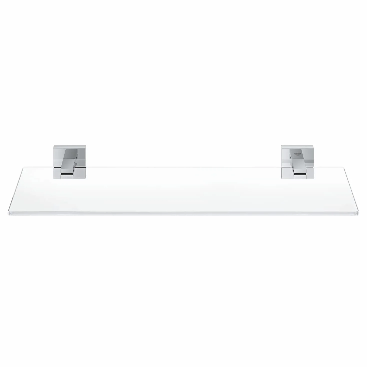 GROHE Start Cube QuickFix - Estanteria de baño de Cristal de 53cm, Cromo, para Pegar (Pegamento QuickGlue A2) o atornillar, Ref. 41109000