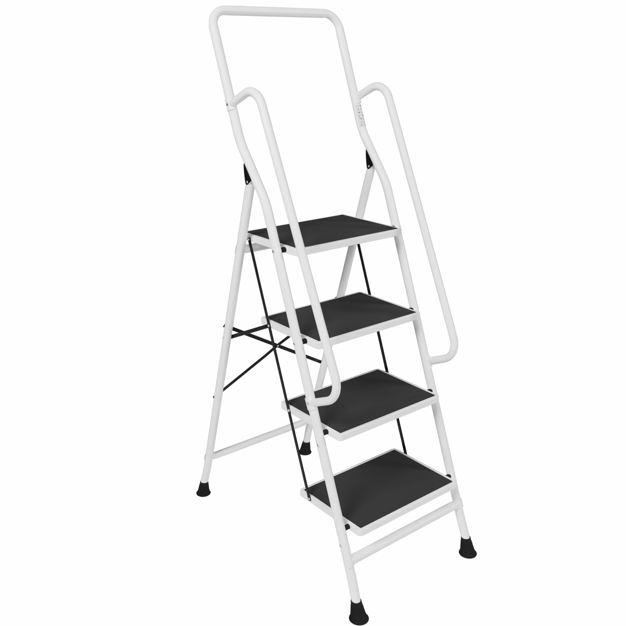 Home Vida 4 Escalera con pasamanos de Seguridad Plegable de Seguridad Antideslizante Mate Seguro Heavy Duty