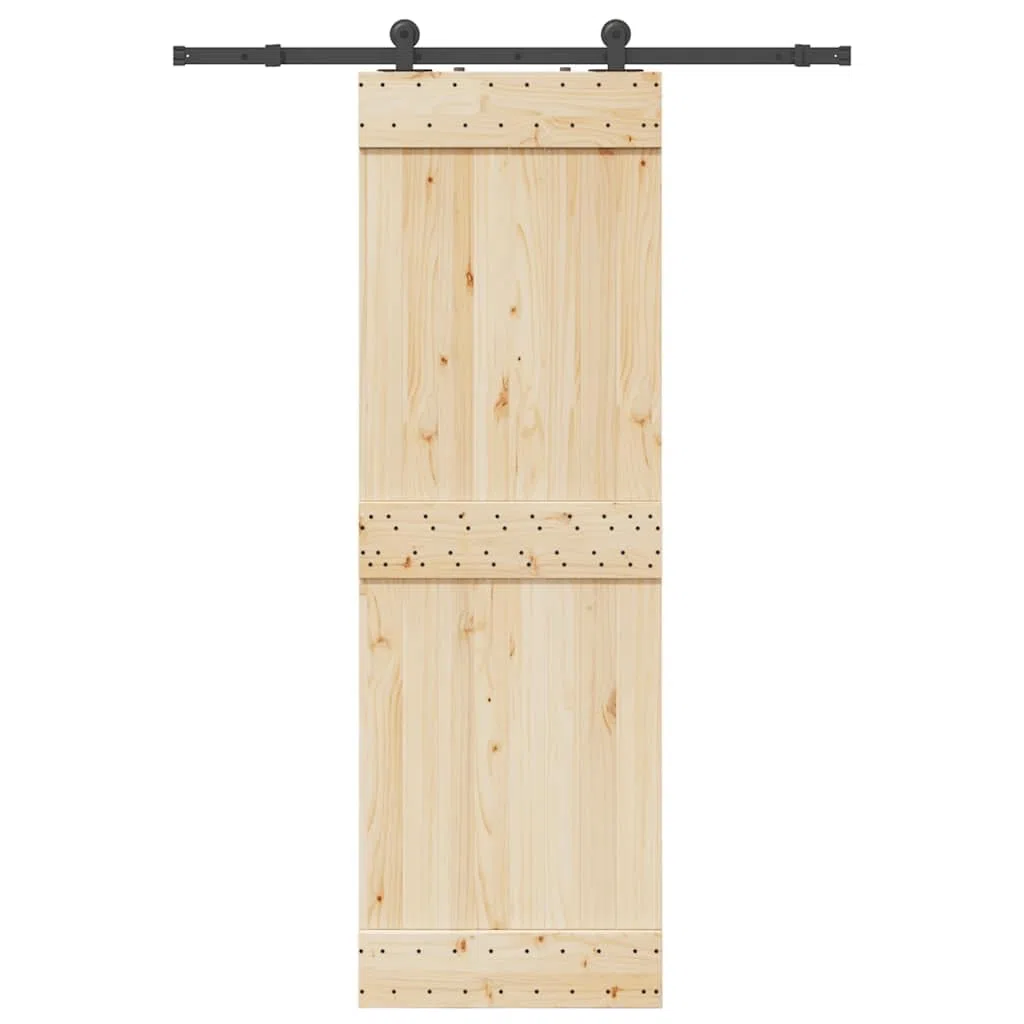 Refined Kit de herrajes para puertas correderas acero negro 152,5 cm
