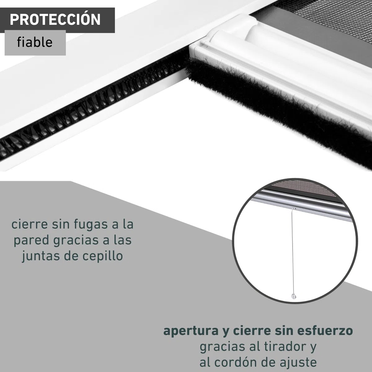 Windhager Cortina Enrollable, mosquitera, Marco de Aluminio para Ventanas, acortable Individualmente, 100 x 160 cm, Blanco, 04320