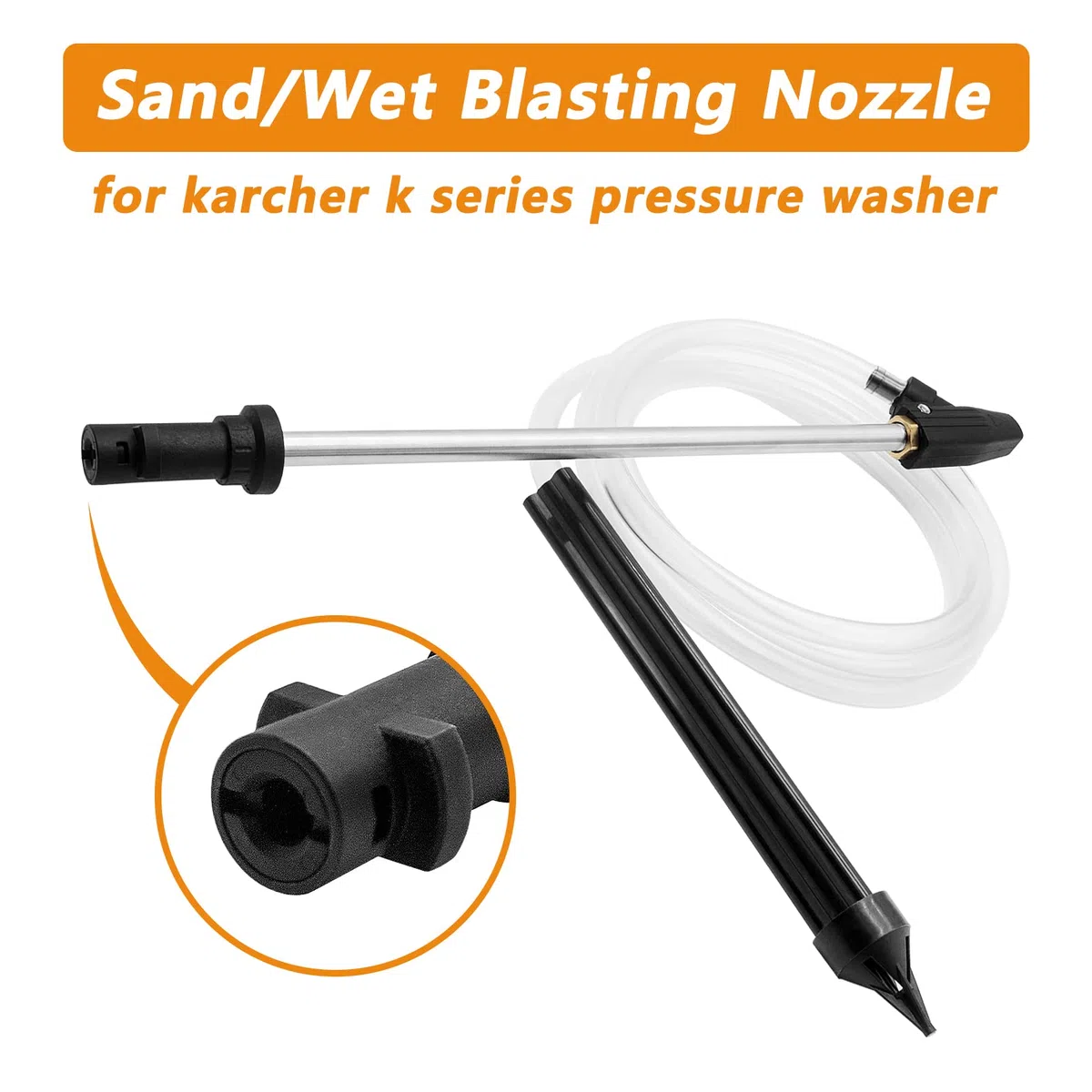 Fai Top Conjunto de Chorro Húmedo o de Arena,Hogar Alta Presión Arandela Mojado Chorro de Arena Kit,Arena Reemplazo de Kit de Arenado y Blaster Húmedo para Karcher K1-K7 Series