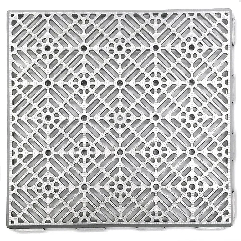 24 Losetas 30x30cm Gris Aluminio ≈2m² Piscina Terrazas Baños | Pack Ahorro. Suelo drenante. Evita humedades. Ideal en zonas húmedas, bajo césped artificial, tarimas, duchas y vestuarios
