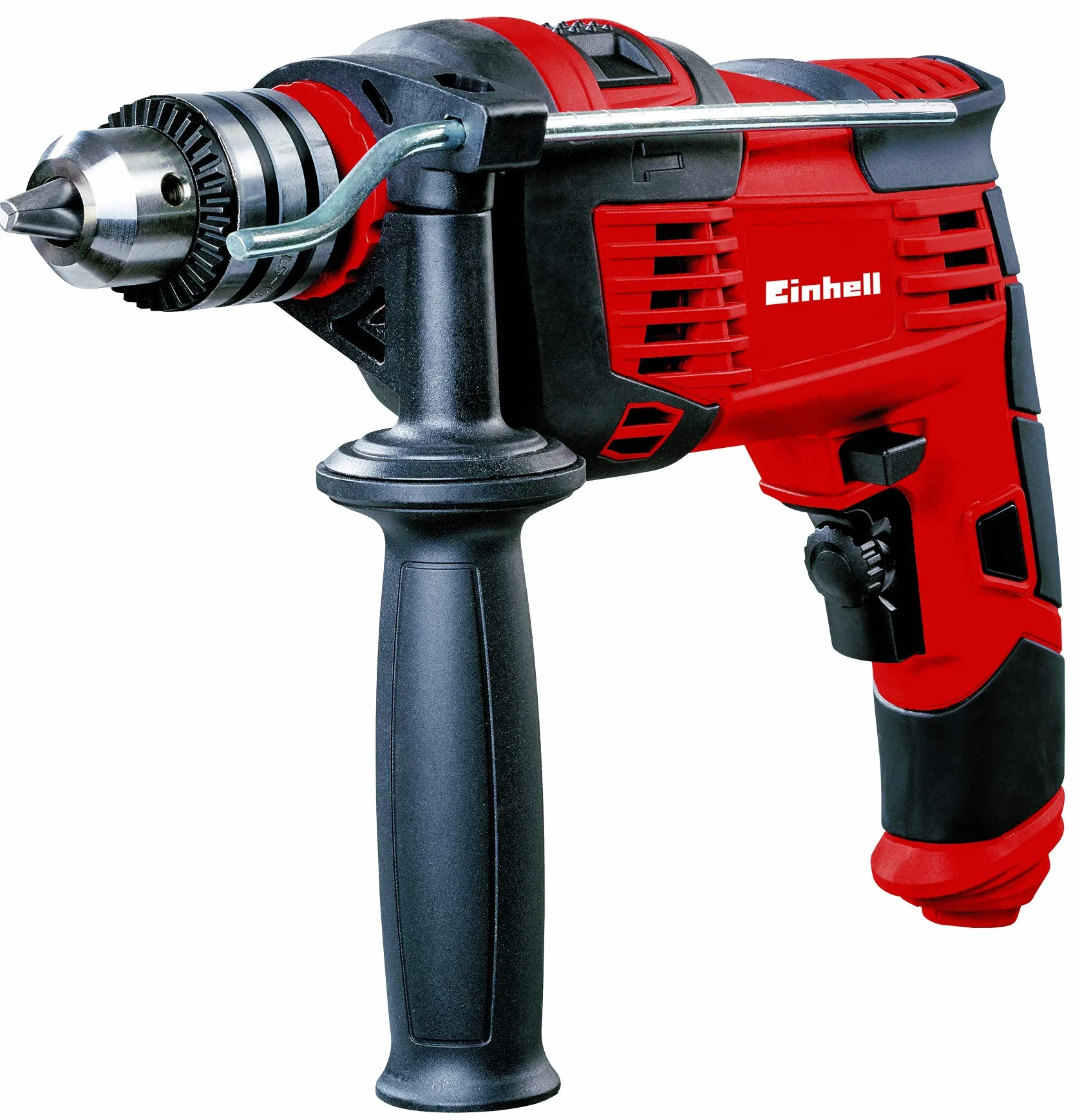 Einhell Taladro de impacto con cable - TH-ID 1000 E. 1010W, velocidad 0-3000 1/min, velocidad de soplado 0-48000 1/min. Mmango con cierre, con tope de profundidad de metal